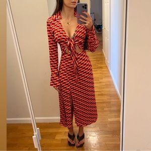 Multi color magnificent day and night satin dress